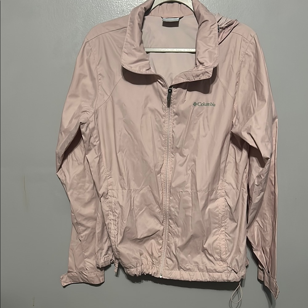Columbia Pink raincoat